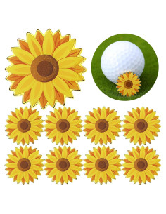 9 Marcadores de Pelotas de Golf Girasol Seenelling 25 mm