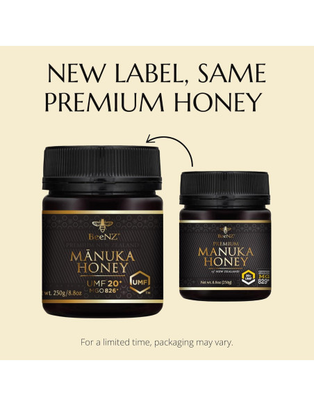 Miel de Manuka BeeNZ UMF20+ 250g | 100% Natural de NZ Miel de Manuka BeeNZ UMF20+ 250g | 100% Natural de NZ