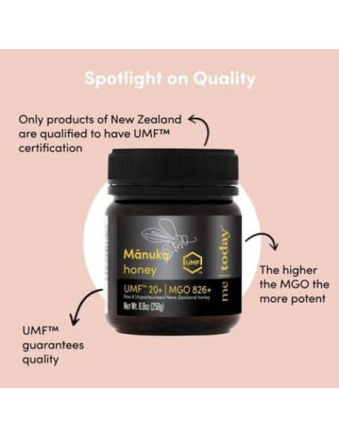 Miel de Manuka Me Today UMF 20+ MGO 826+ 260 ml Cruda