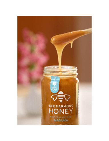 Miel Cruda de Manuka Bee Harmony 400+ MGO 340g Nueva Zelanda