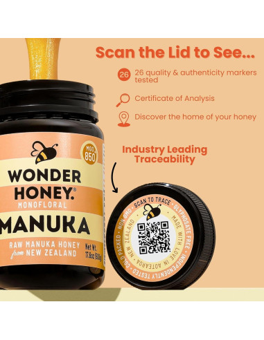 Miel Cruda Manuka Wonder Honey 249g MGO550 Natural