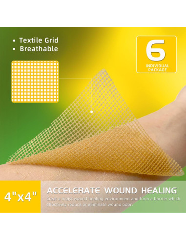 Venda de Gasa de Miel de Manuka Dermacare 10x10 cm 6 Piezas