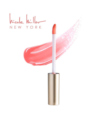 Set de 10 Brillos Labiales Nicole Miller Durazno Larga Duración