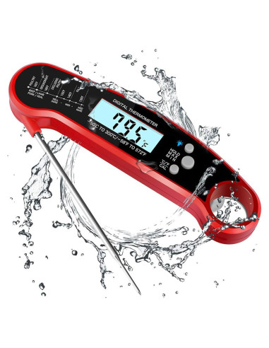Termómetro Digital de Carne FM01 con Sonda Plegable y Pantalla LCD