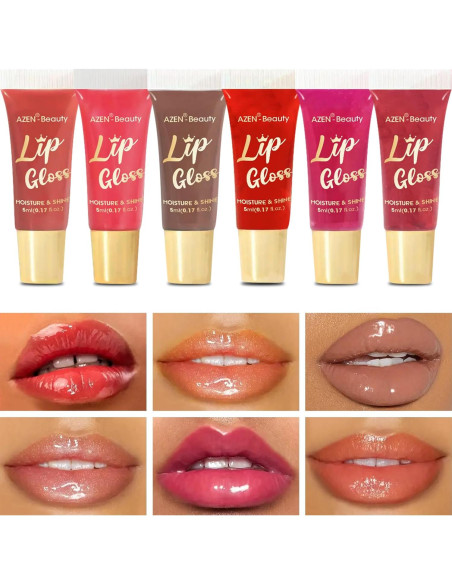 Set de 24 Brillos Labiales AZEN Hidratantes con Vitamina E Set de 24 Brillos Labiales AZEN Hidratantes con Vitamina E