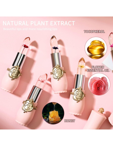 Set 6 Pintalabios Gel Floral Cambia Color Hidratante BestLand Set 6 Pintalabios Gel Floral Cambia Color Hidratante BestLand