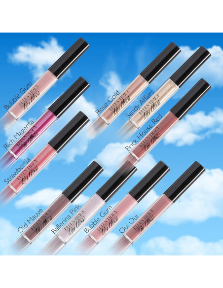Set de Brillo Labial Ellen Tracy 10 Piezas Larga Duración Set de Brillo Labial Ellen Tracy 10 Piezas Larga Duración