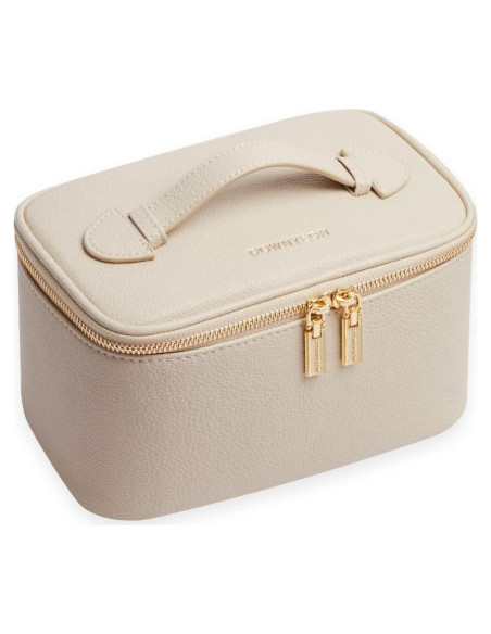Bolsa Cosmética ROWNYEON Beige, Estuche de Maquillaje Portátil 22.86x13.97cm Bolsa Cosmética ROWNYEON Beige, Estuche de Maquillaje Portátil 22.86x13.97cm