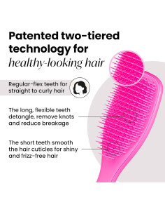 Cepillo Desenredante Tangle Teezer Duo Rosa - Todos Cabellos 2