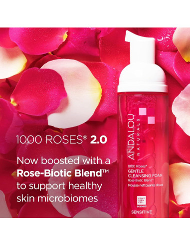 Espuma Limpiadora Suave Andalou Naturals 200ml Rosa Aloe