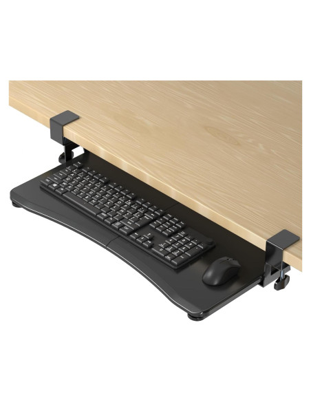 Bandeja para Teclado Suptek 65 cm Negra Montaje en C Bandeja para Teclado Suptek 65 cm Negra Montaje en C