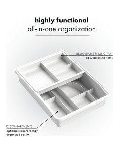 Organizador de Cajón Madesmart 12 Compartimentos Blanco 2