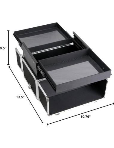 Organizador de Maquillaje Profesional Ver Beauty Aluminio Negro