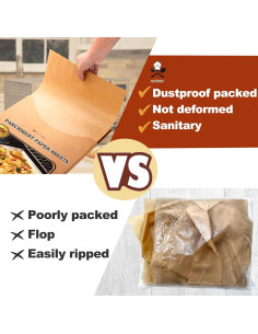 Hojas de Papel Pergamino 125 Pcs 30x30 cm MUPORU para Freidora Ninja 2