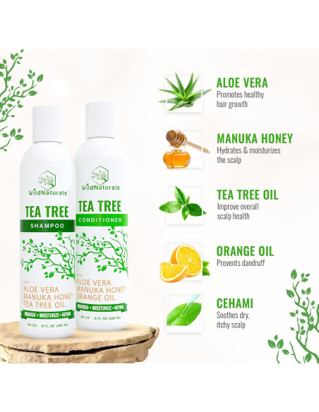 Champú y Acondicionador Orgánico Wild Naturals 226g - Anticaspa