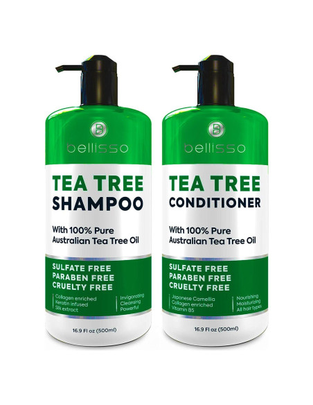 Champú y Acondicionador Anticaspa Bellisso - Árbol de Té 226g Champú y Acondicionador Anticaspa Bellisso - Árbol de Té 226g