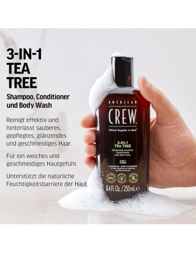 Champú Acondicionador Gel de Ducha 3 en 1 American Crew 450ml