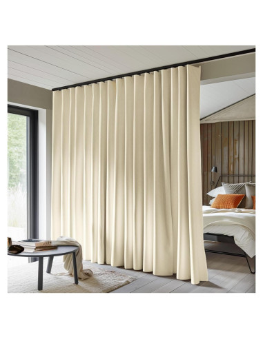 Cortina Divisoria de Habitación MaKefeile 2.53x2.13m Beige Opaca