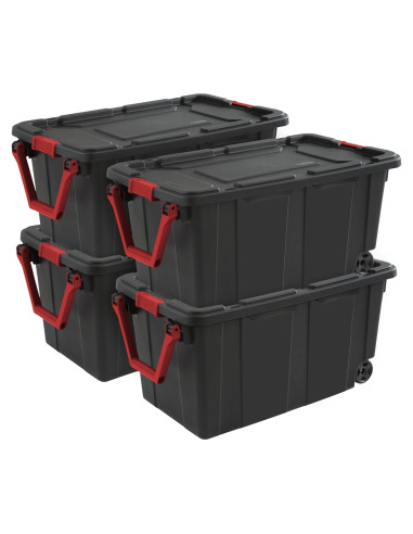 Contenedor de Almacenamiento Sterilite 4-Pack 151L con Ruedas