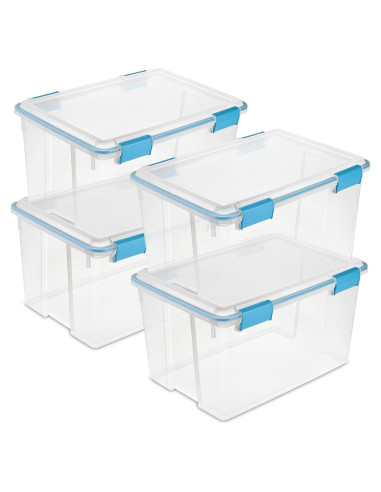 Caja de Almacenamiento Sterilite 54L 4 Paquetes Azul