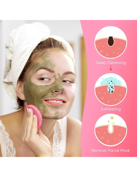 Esponjas Faciales Comprimidas GAINWELL 50 Unidades Rosa Esponjas Faciales Comprimidas GAINWELL 50 Unidades Rosa