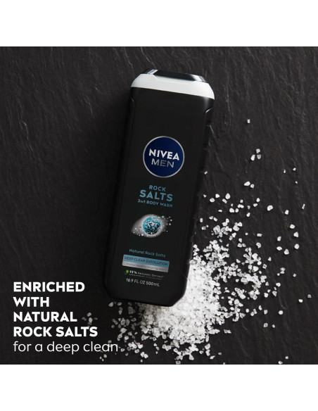 NIVEA Men Gel de Ducha Exfoliante 3x500ml Limpieza Profunda NIVEA Men Gel de Ducha Exfoliante 3x500ml Limpieza Profunda