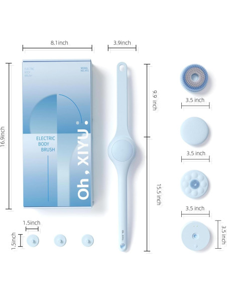 Cepillo Corporal Eléctrico Exfoliante Oh,XIYU Azul Cielo Cepillo Corporal Eléctrico Exfoliante Oh,XIYU Azul Cielo