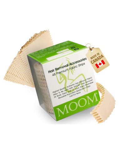 Tiras de Cera Reutilizables MOOM 48 Unidades Depilación