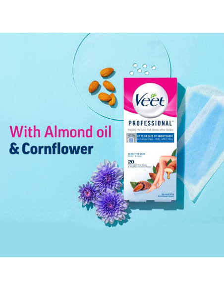 Kit de Cera Depilatoria Veet para Piel Sensible - 20 Tiras Kit de Cera Depilatoria Veet para Piel Sensible - 20 Tiras