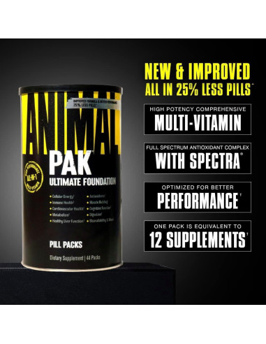 Animal Pak Multivitamina 44 Conteo Universal Nutrition