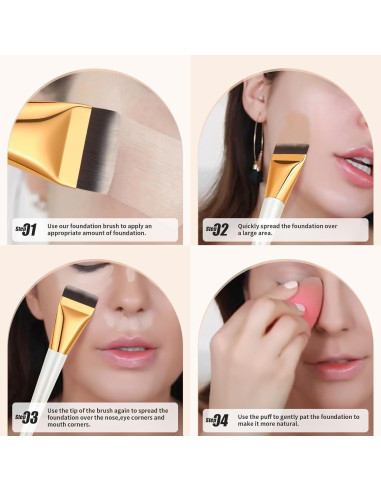 Brocha Plana Docolor para Base Líquida Ultra Fina 16 cm