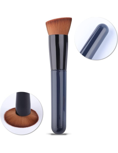Brocha Kabuki de Base EVRCHGIEA Tamaño M Azul