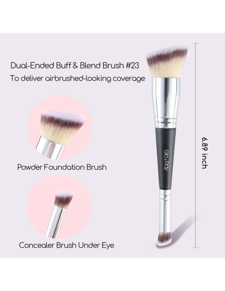 Brocha de Maquillaje Doble Cara Energy - Base y Corrector Brocha de Maquillaje Doble Cara Energy - Base y Corrector