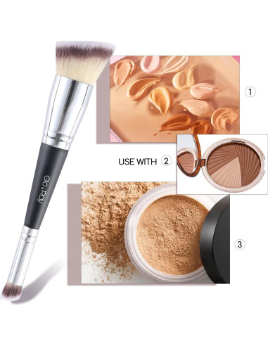 Brocha de Maquillaje Doble Cara Energy - Base y Corrector