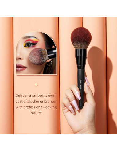 Brocha de Maquillaje Jessup MUL01 Grande Vegana para Polvo