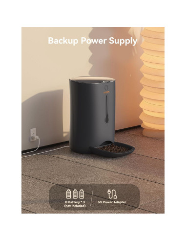 Dispensador Automático de Comida WOPET 7L para Perros y Gatos