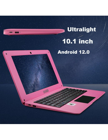 Laptop Infantil CHIBBS 10.1" Android 12, 2GB RAM, Rosa