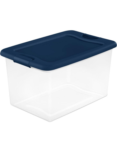 Contenedor de Almacenamiento Sterilite 6 Pack 64 Cuartos Azul Contenedor de Almacenamiento Sterilite 6 Pack 64 Cuartos Azul