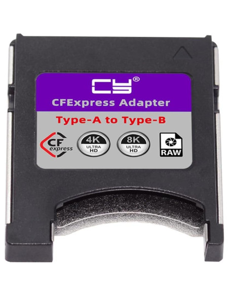 Adaptador CFexpress Tipo-A a Tipo-B CY SA-080-HX 8K RAW Adaptador CFexpress Tipo-A a Tipo-B CY SA-080-HX 8K RAW