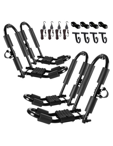 Soporte de Techo Ajustable FORWODE para 2 Kayaks 72,57 kg