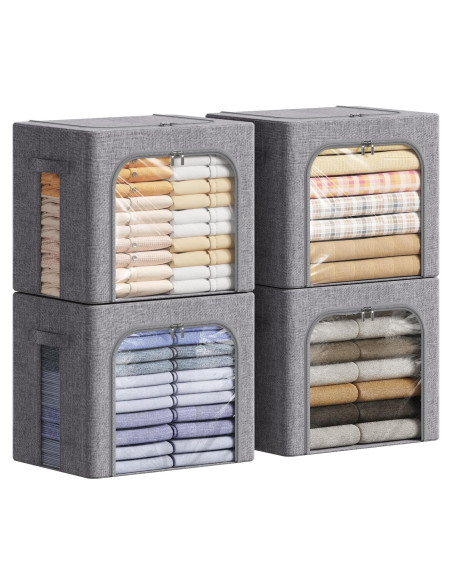 Cajas de Almacenamiento de Ropa Lifewit 40L 4 Piezas Plegables Cajas de Almacenamiento de Ropa Lifewit 40L 4 Piezas Plegables