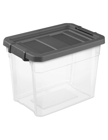 Caja Apilable Modular Transparente Sterilite 30QT 45,72x32cm Caja Apilable Modular Transparente Sterilite 30QT 45,72x32cm