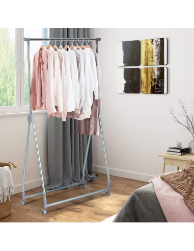 Perchero Extensible Tangkula Plata Plegable Ajustable 2,27 kg