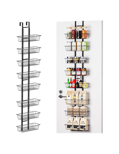 Organizador de despensa LUXEAR 8 niveles colgante metal negro