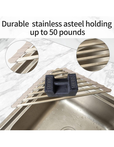 Escurridor de Platos Plegable SHUYUE Acero Inoxidable 34.5x23.4cm