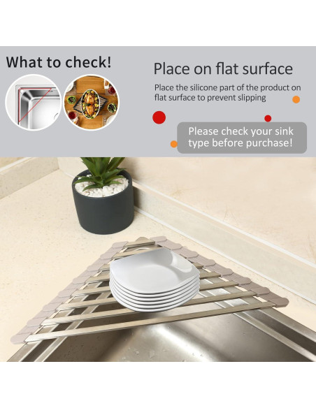 Escurridor de Platos Plegable SHUYUE Acero Inoxidable 34.5x23.4cm Escurridor de Platos Plegable SHUYUE Acero Inoxidable 34.5x23.4cm