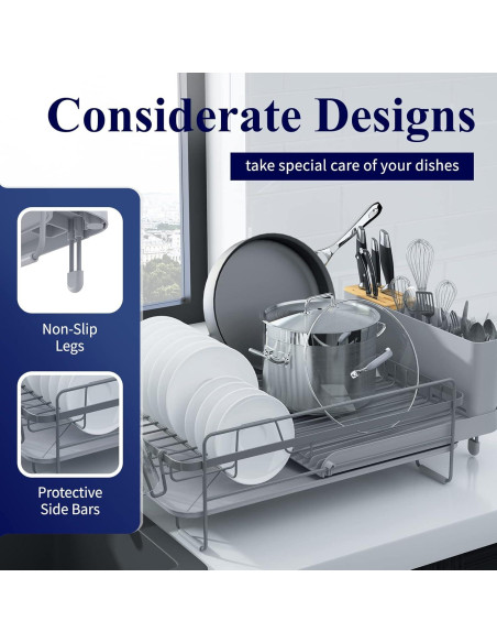 Estante Secar Platos Kitsure Expandible Gris 32,77x48,77 cm Estante Secar Platos Kitsure Expandible Gris 32,77x48,77 cm