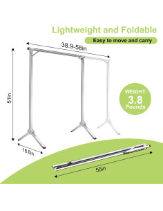 Soporte Plegable para Secar Ropa MRCTVG Acero Inoxidable 1.72kg 2