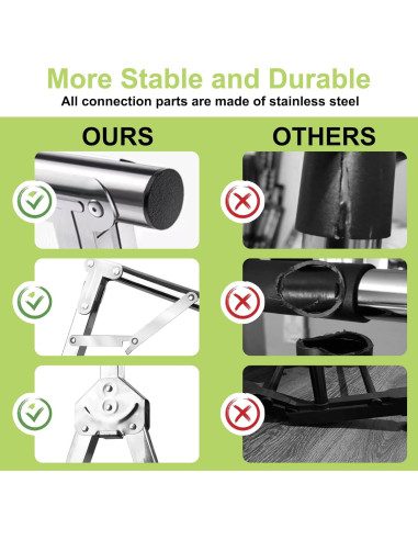 Soporte Plegable para Secar Ropa MRCTVG Acero Inoxidable 1.72kg