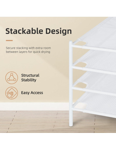 Estante Secado Ropa Malla Storage Maniac Pack de 4